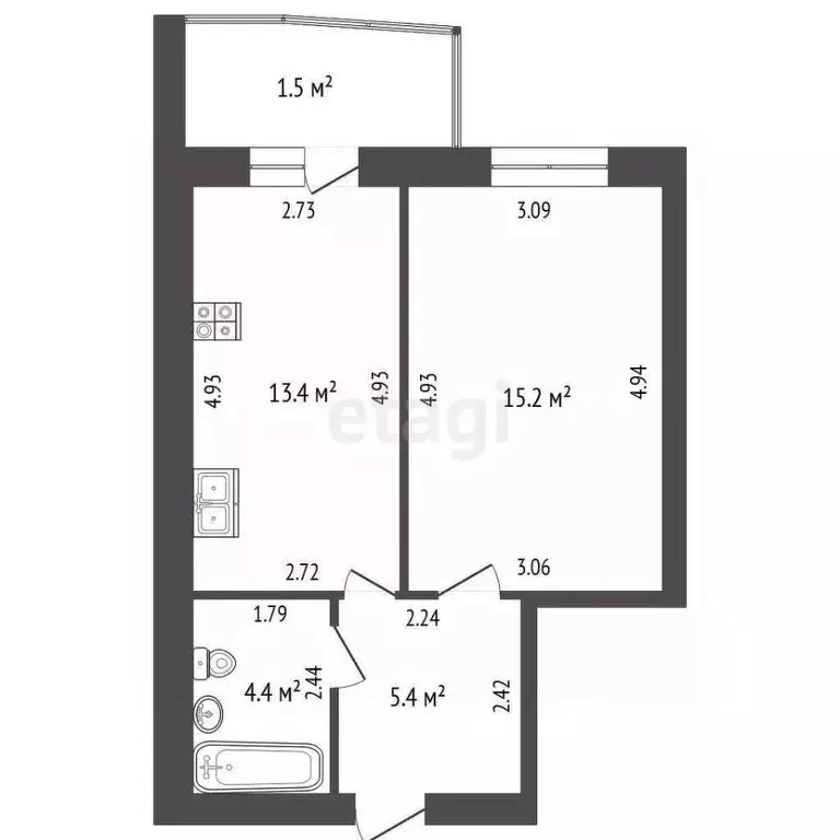 1-к кв. Мордовия, Саранск ул. Победы, 22 (39.0 м) - Фото 1