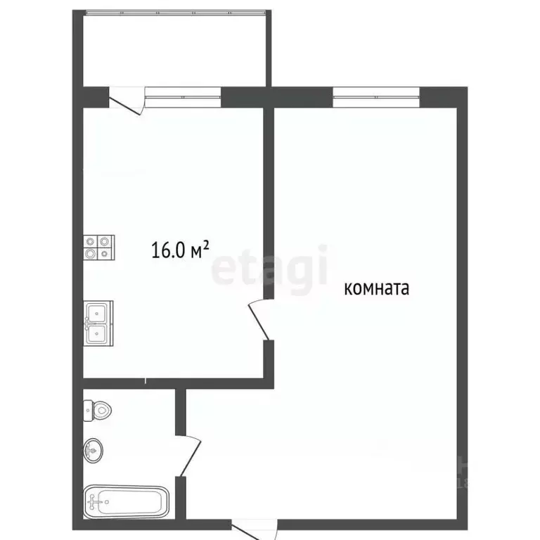 1-к кв. Ростовская область, Батайск Западное ш., 17 (47.0 м) - Фото 1