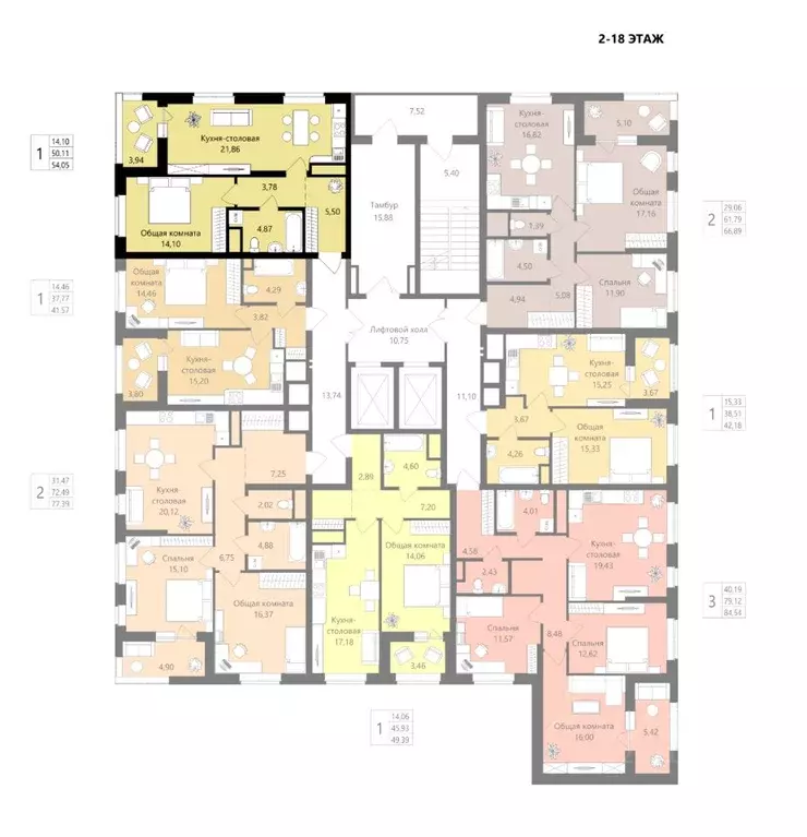 1-к кв. Мордовия, Саранск Юбилейный жилрайон, 3-й мкр, Новая История ... - Фото 2