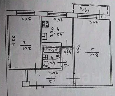 2-к кв. Башкортостан, Уфа Революционная ул., 82 (42.1 м) - Фото 2