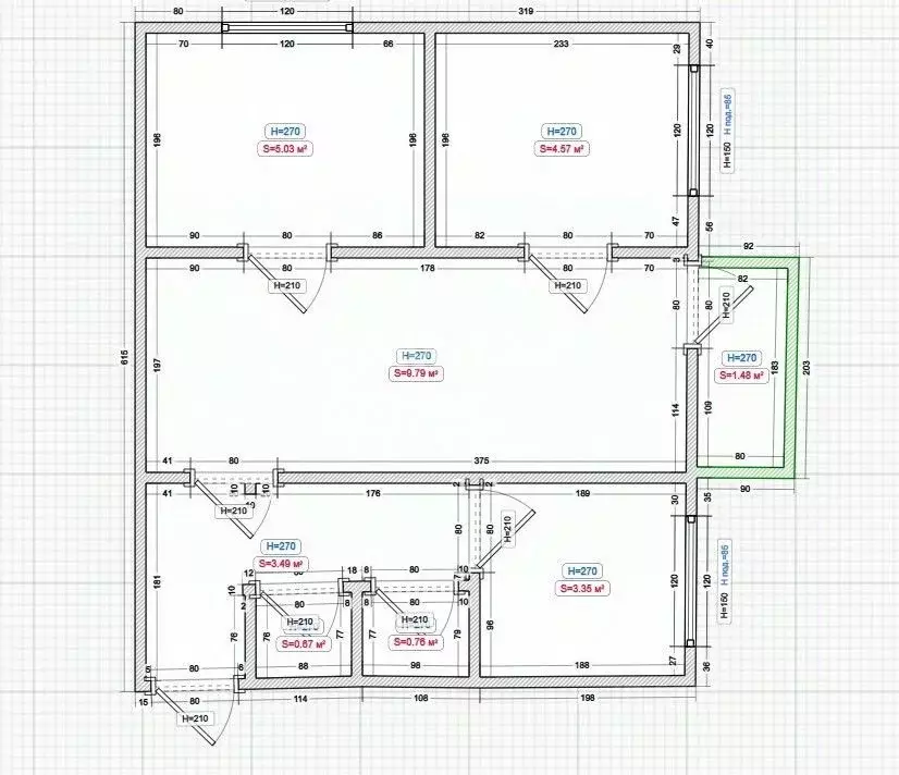 3-к кв. Курская область, Курск ул. Гагарина, 3А (47.7 м) - Фото 2