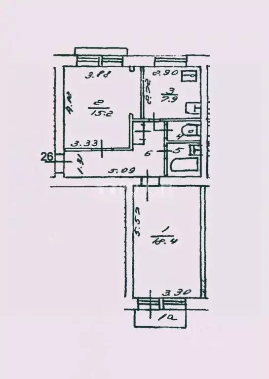 2-к кв. Москва Новохорошевский проезд, 19к1 (55.7 м) - Фото 1