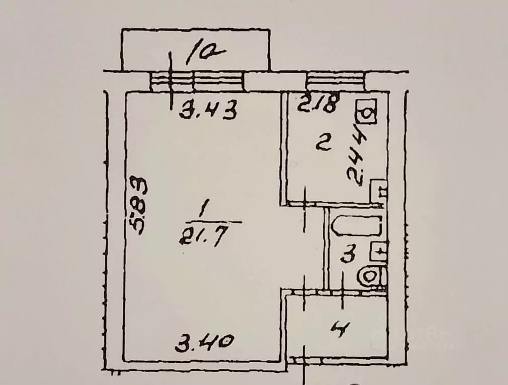 1-к кв. Москва Профсоюзная ул., 44К6 (32.1 м) - Фото 2