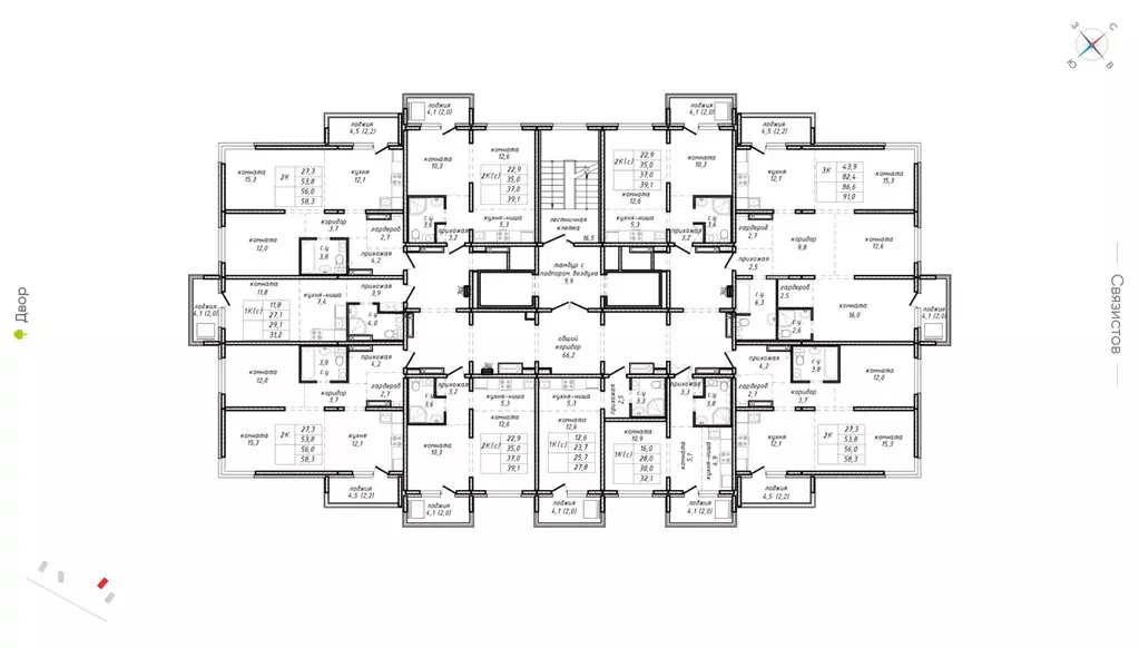 1-к кв. Новосибирская область, Новосибирск ул. Связистов, 162/2 (29.1 ... - Фото 1