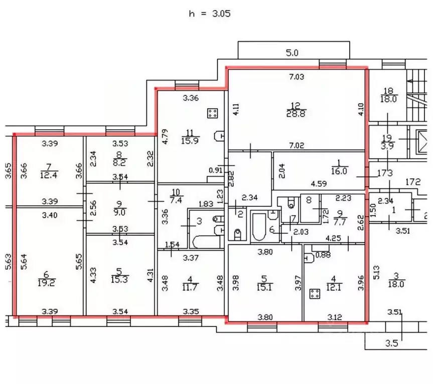 6-к кв. Санкт-Петербург ул. Профессора Попова, 27 (149.0 м) - Фото 1