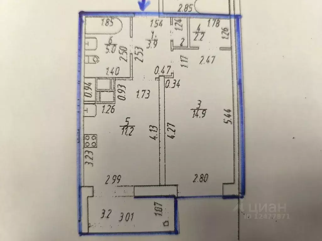 1-к кв. Ленинградская область, Мурино Всеволожский район, просп. ... - Фото 2