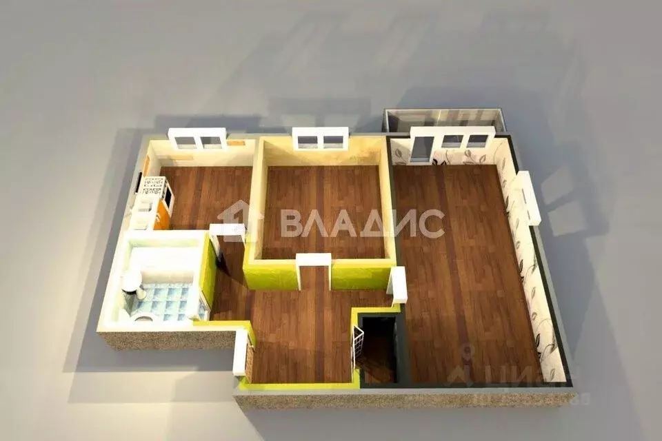 2-к кв. Иркутская область, Ангарск 84-й кв-л, 2 (41.2 м) - Фото 1