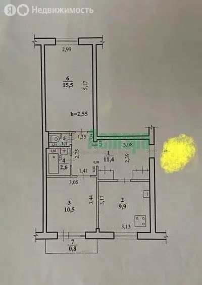 2-комнатная квартира: Чита, улица Строителей, 89 (51 м) - Фото 2