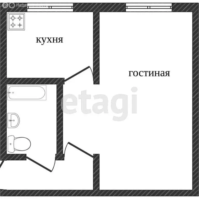 1-комнатная квартира: Комсомольск-на-Амуре, Октябрьский проспект, 31 ... - Фото 1
