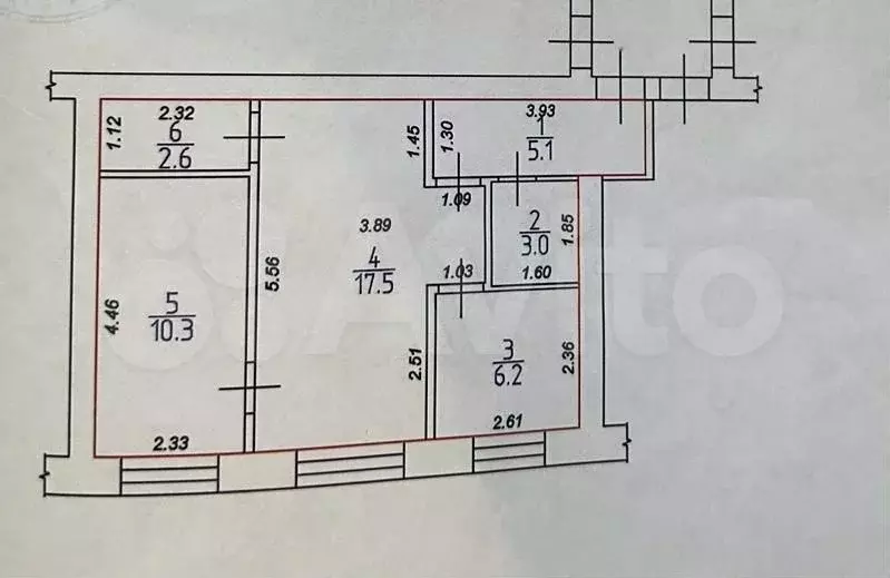 2-к. квартира, 44,7 м, 1/4 эт. - Фото 0