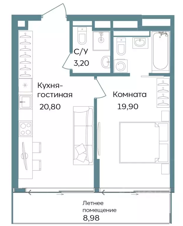 2-к кв. Крым, Саки  (52.88 м) - Фото 1
