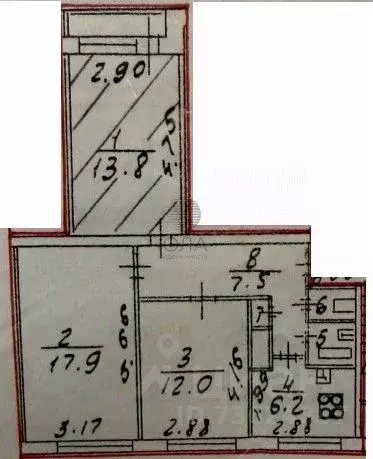 Комната Санкт-Петербург Северный просп., 6К1 (13.8 м) - Фото 2