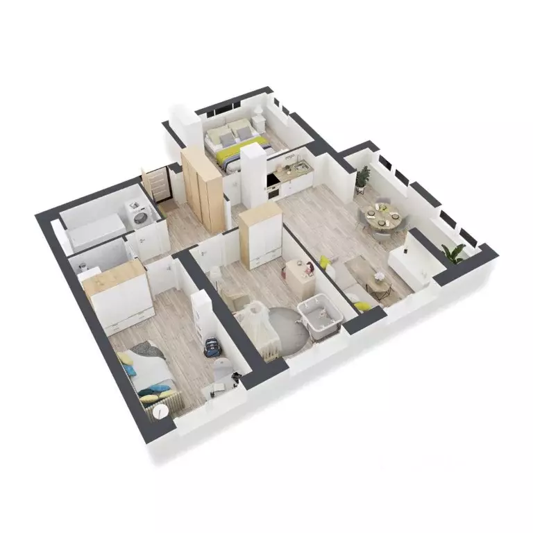 3-к кв. Нижегородская область, Нижний Новгород Северо-Восточная ул., 5 ... - Фото 2