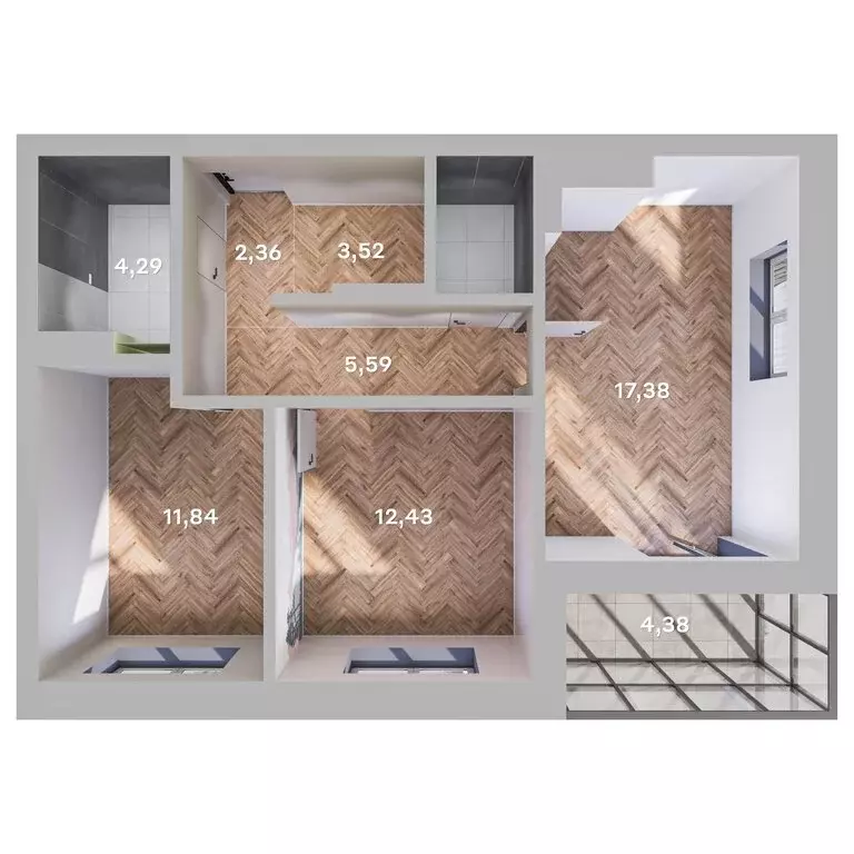 2-комнатная квартира: Тольятти, Итальянский бульвар, 2 (63.09 м) - Фото 1