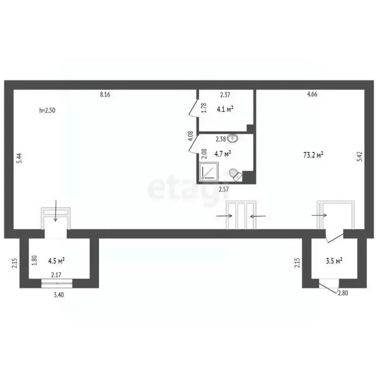 Помещение свободного назначения в Севастополь ул. Лизы Чайкиной, 76 ... - Фото 2