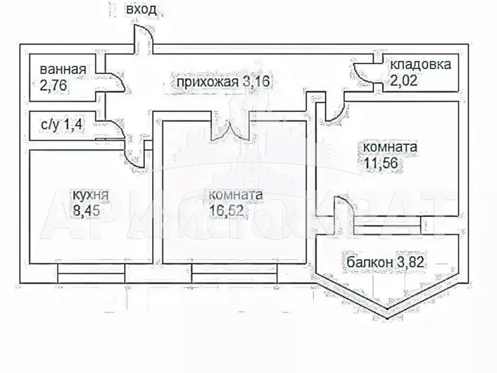 2-к кв. Приморский край, Владивосток Камская ул., 5 (50.6 м) - Фото 1