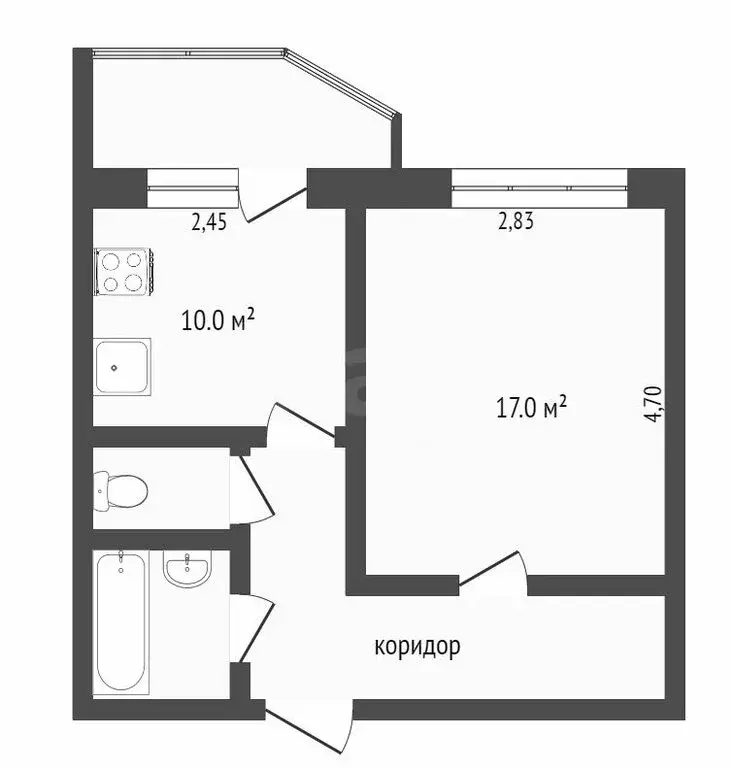 1-комнатная квартира: Тюмень, микрорайон Антипино, Беловежская улица, ... - Фото 1