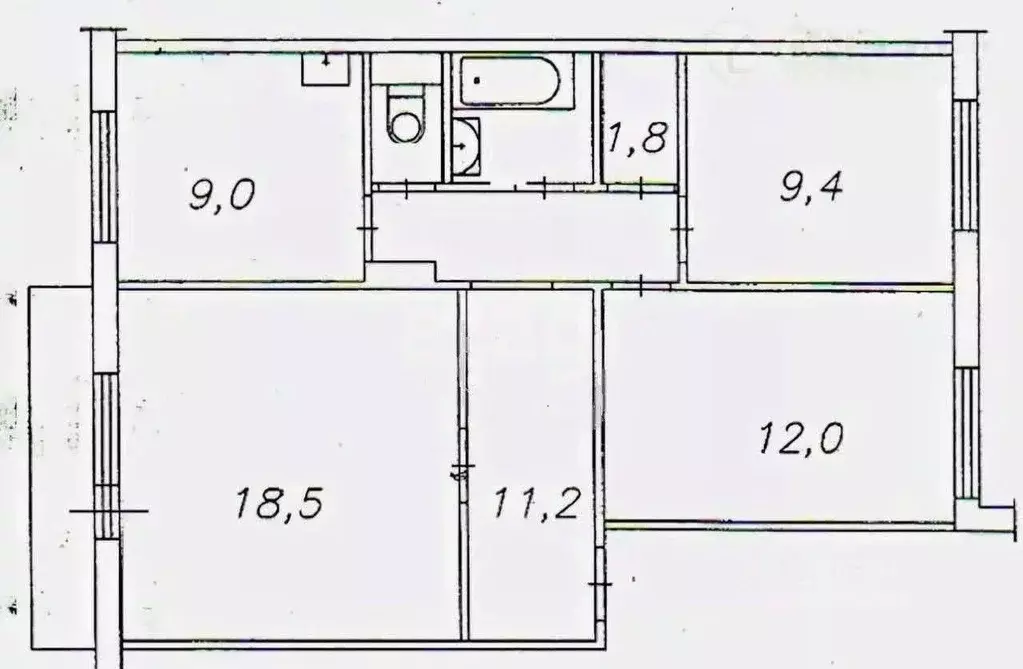 3-к кв. Тульская область, Тула Гоголевская ул., 65 (77.0 м) - Фото 2