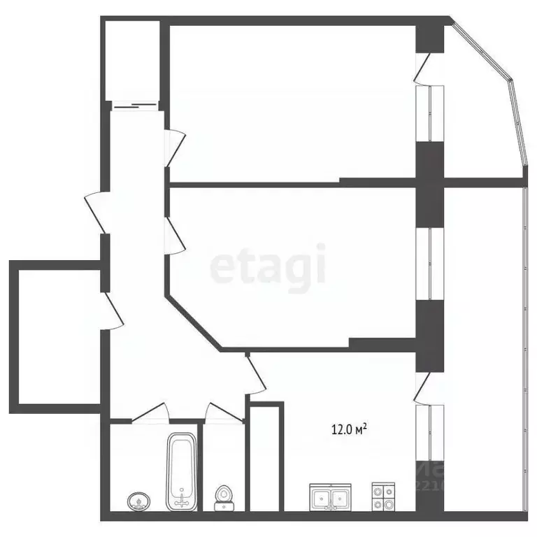 2-к кв. Татарстан, Набережные Челны Московский просп., 79Б (80.0 м) - Фото 1