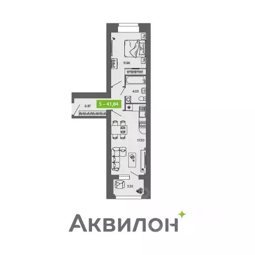 1-к кв. Архангельская область, Северодвинск Аквилон Листва жилой ... - Фото 0