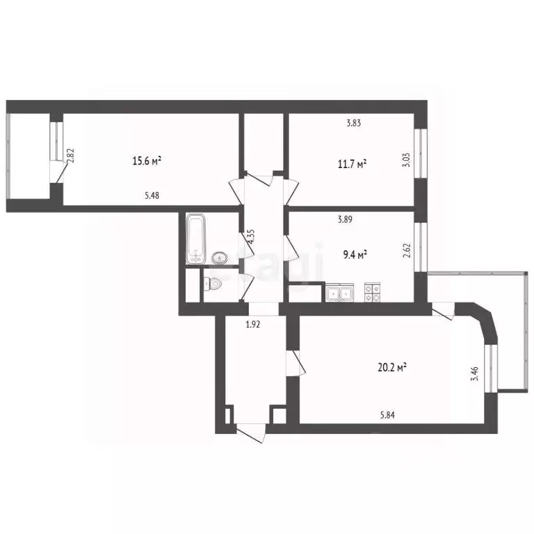3-к кв. Москва Таганская ул., 44 (77.5 м) - Фото 2