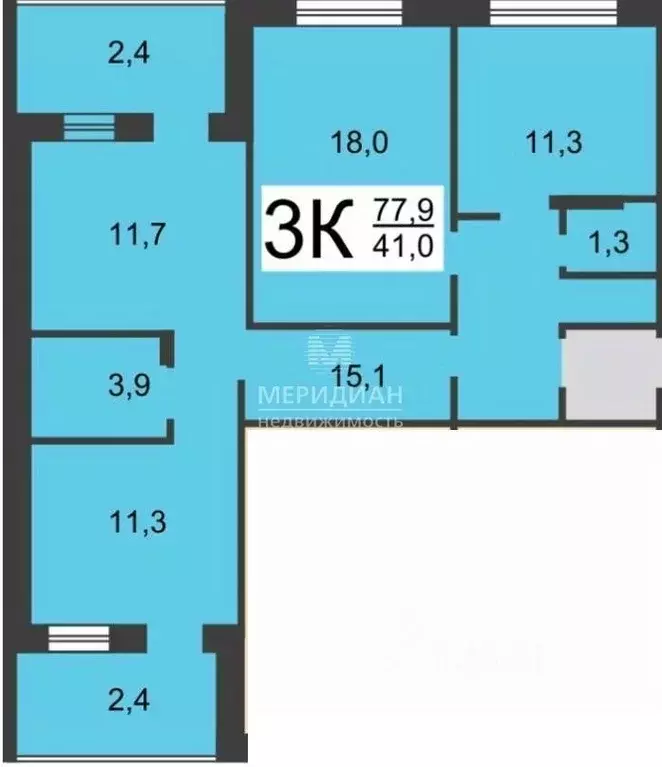 3-к кв. Нижегородская область, Нижний Новгород ул. Братьев Игнатовых, ... - Фото 1