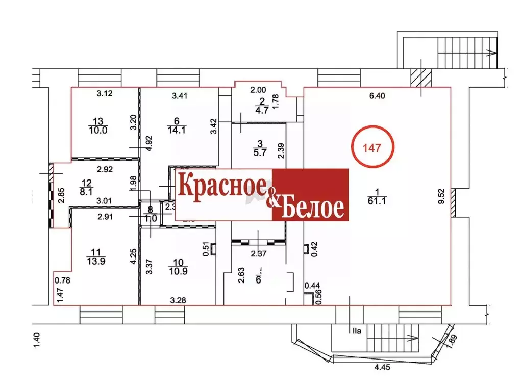 Помещение свободного назначения в Москва Шмитовский проезд, 1 (147 м) - Фото 1