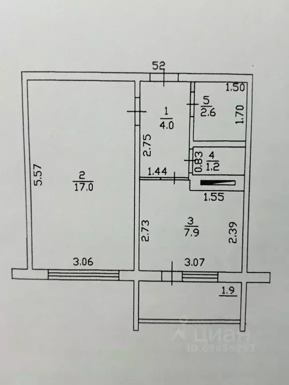 1-к кв. Кировская область, Киров ул. Ленина, 193к2 (34.0 м) - Фото 2