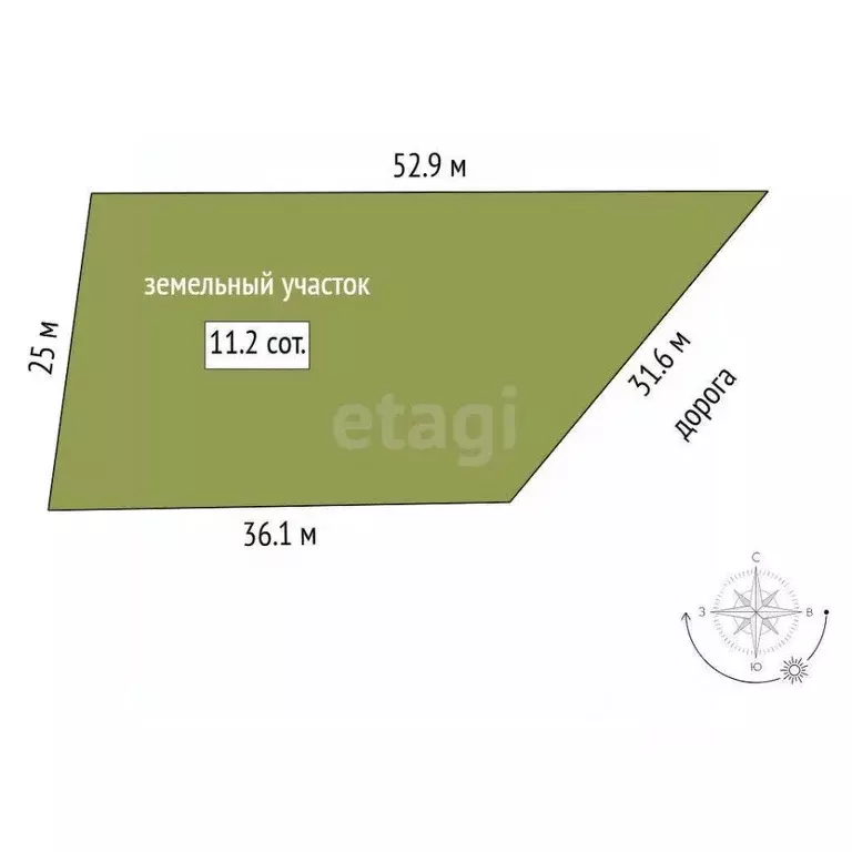 Участок в Тюменская область, Тюменский муниципальный округ, ... - Фото 1