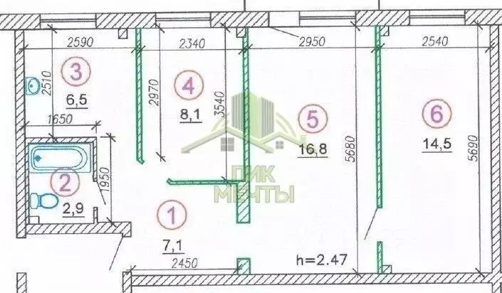 3-к кв. Бурятия, Улан-Удэ ул. Бабушкина, 22 (55.8 м) - Фото 2
