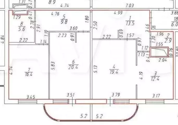 3-к кв. Санкт-Петербург ш. Суздальское, 12к2 (110.0 м) - Фото 0