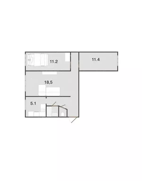 3-комнатная квартира: Санкт-Петербург, Замшина улица, 19 (56.2 м) - Фото 1