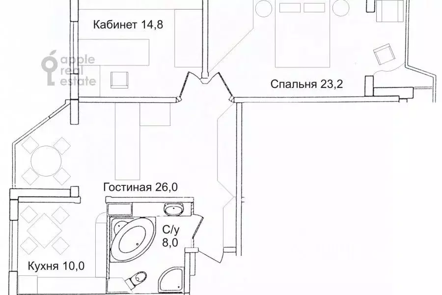 3-к кв. Москва Рубцовская наб., 2К1 (82.0 м) - Фото 2