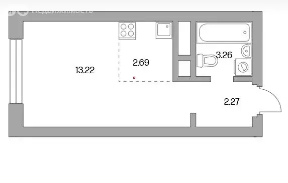 Квартира-студия: Красногорск, Александровская улица, 3 (20 м) - Фото 1