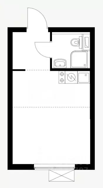 Студия Москва Большая Очаковская ул., 2 (19.7 м) - Фото 2