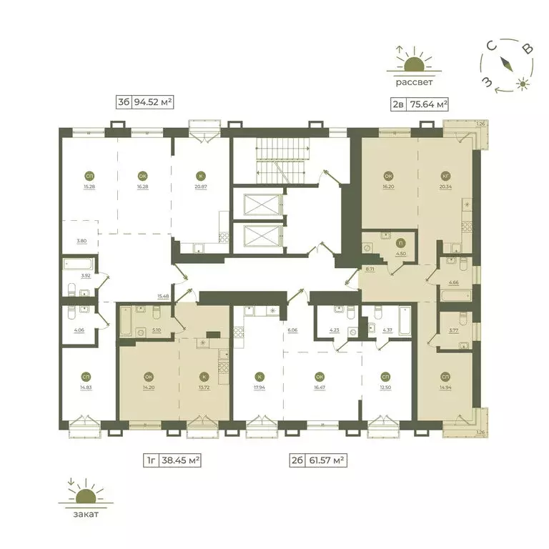 3-комнатная квартира: Иркутск, Октябрьский округ, ЖК Верба (94.52 м) - Фото 2