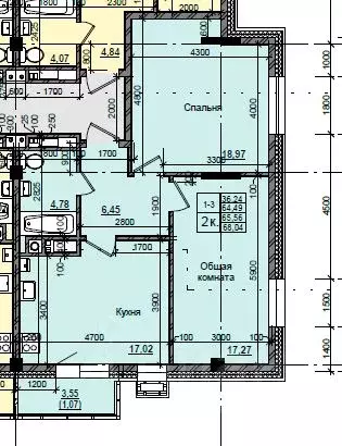 2-к кв. Саха (Якутия), Якутск 11-й кв-л,  (65.56 м) - Фото 1
