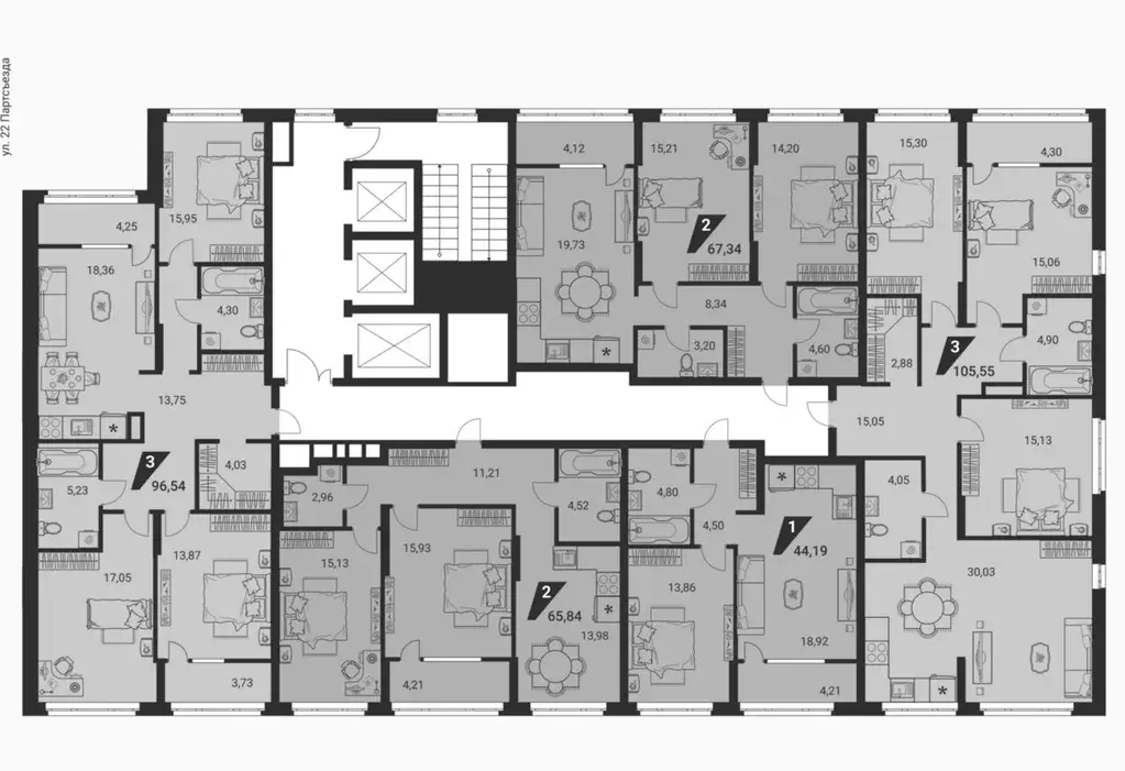 4-к кв. Свердловская область, Екатеринбург ул. 22-го Партсъезда, 10 ... - Фото 2