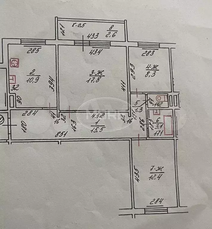 3-к. квартира, 69,3 м, 2/5 эт. - Фото 0