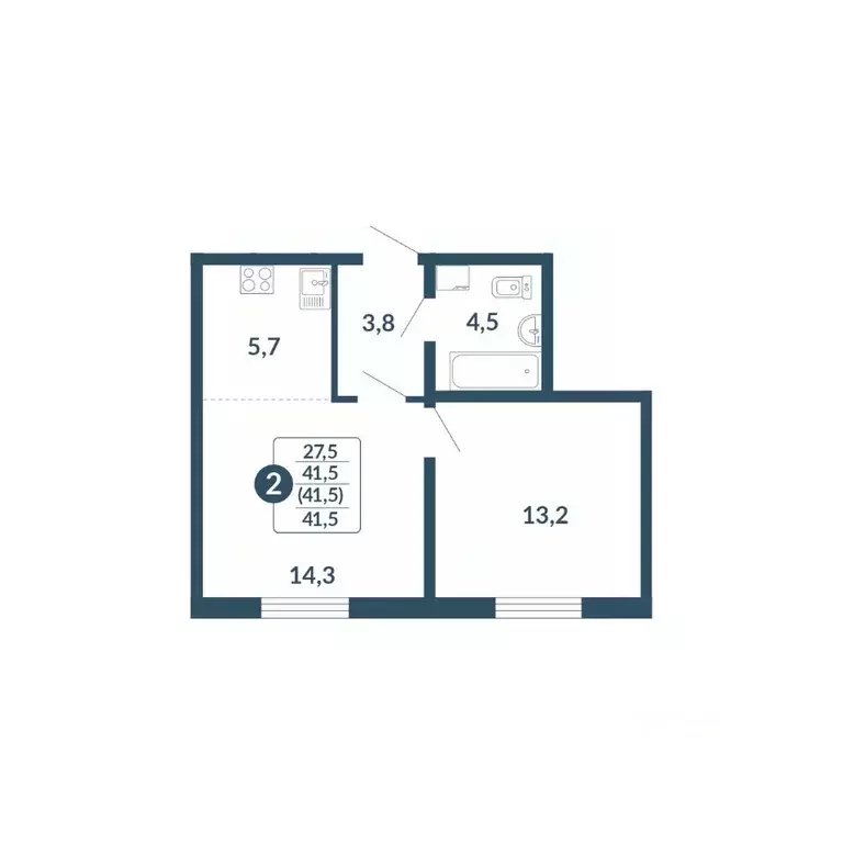 2-к кв. Кировская область, Киров Скандинавия жилой комплекс (41.5 м) - Фото 1