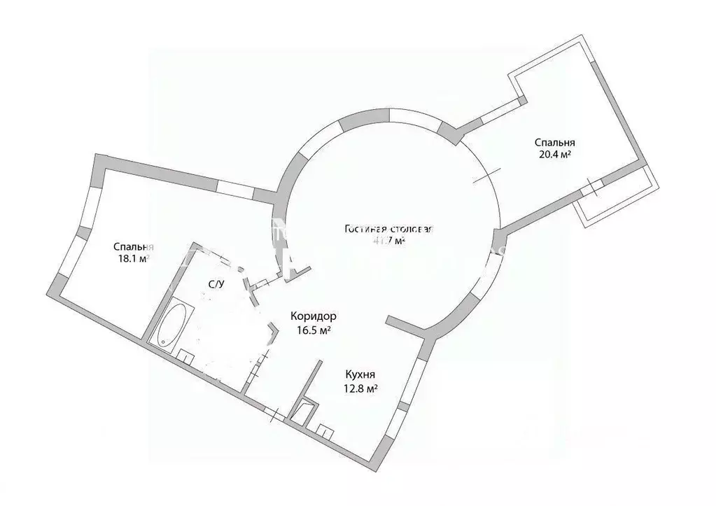 3-к кв. Москва Петровско-Разумовская аллея, 10К2 (120.0 м) - Фото 2