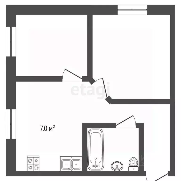 2-к кв. Тамбовская область, Тамбов Мичуринская ул., 54 (41.1 м) - Фото 2