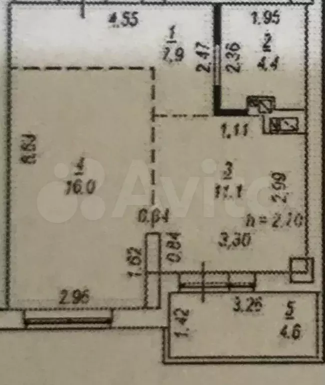 1-к. квартира, 44,4 м, 2/24 эт. - Фото 0