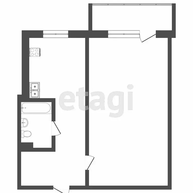 1-комнатная квартира: Ростов-на-Дону, улица 2-й Пятилетки, 10/1 (30 м) - Фото 0