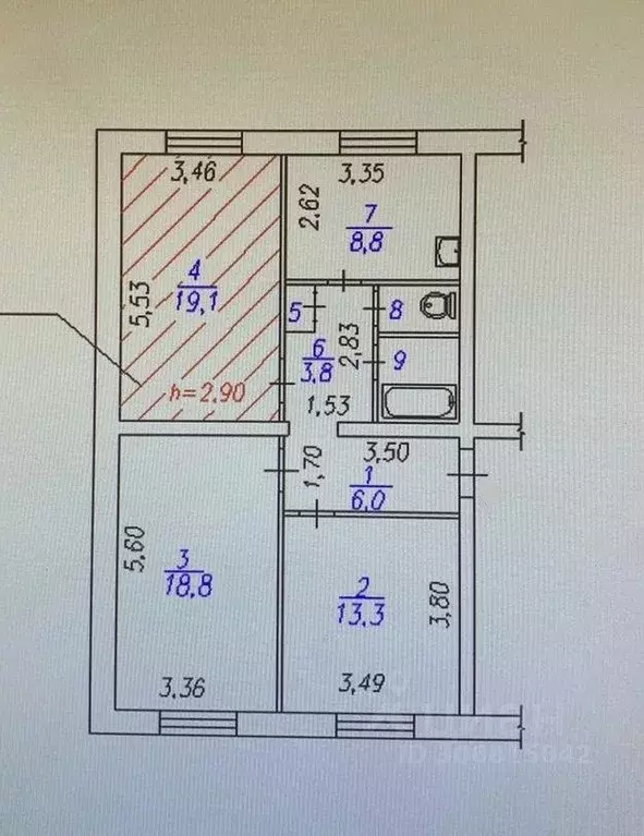 Комната Кемеровская область, Новокузнецк ул. Ленина, 83 (19.1 м) - Фото 1
