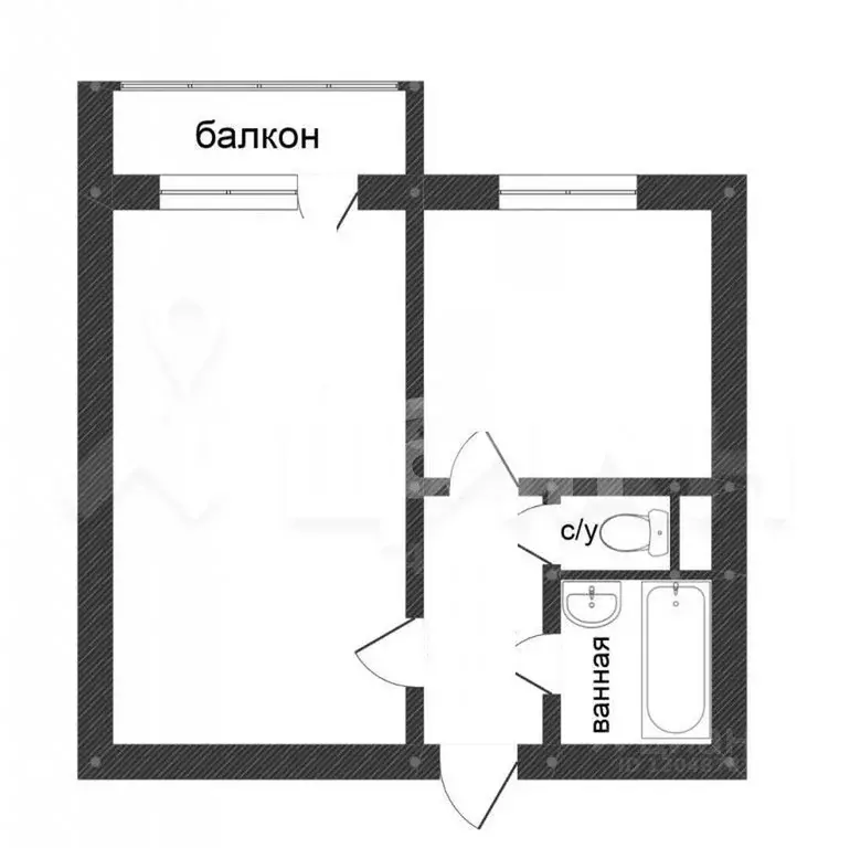 1-к кв. Белгородская область, Белгород ул. Щорса, 46 (33.0 м) - Фото 2