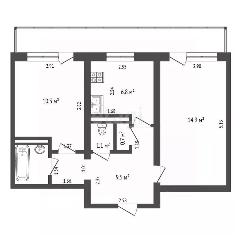 2-к кв. Крым, Судак муниципальный округ, с. Солнечная Долина ул. ... - Фото 2