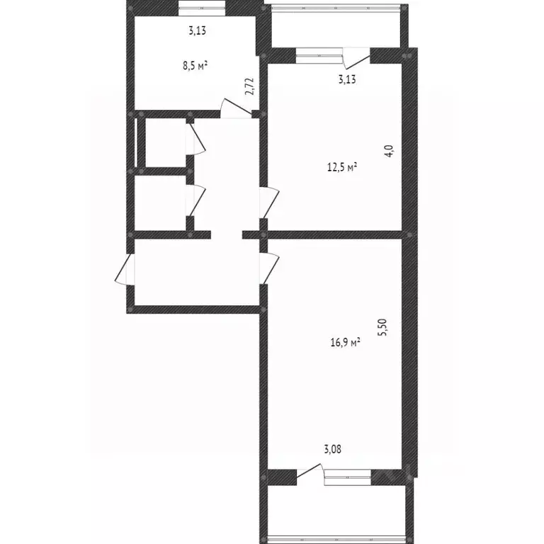 2-к кв. Белгородская область, Белгород Славянская ул., 7 (51.2 м) - Фото 1