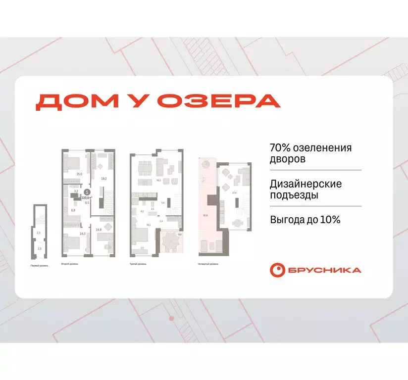4-комнатная квартира: Тюмень, ЖК Дом у Озера (220.77 м) - Фото 0