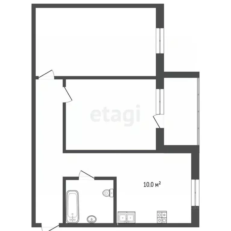 2-к кв. Тюменская область, с. Нижняя Тавда ул. Мира, 1 (50.9 м) - Фото 2